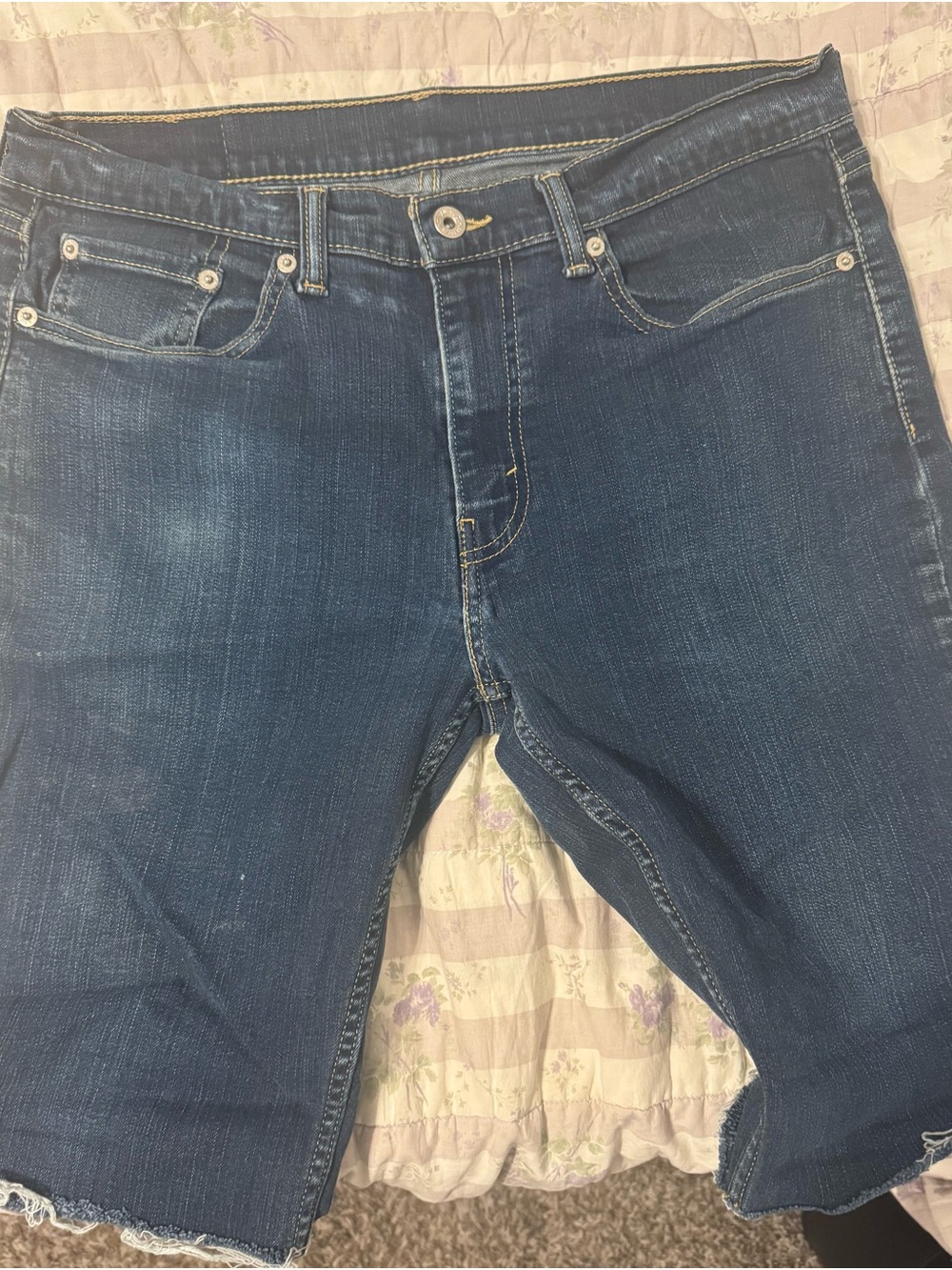 Dark Wash Denim Bermuda Shorts